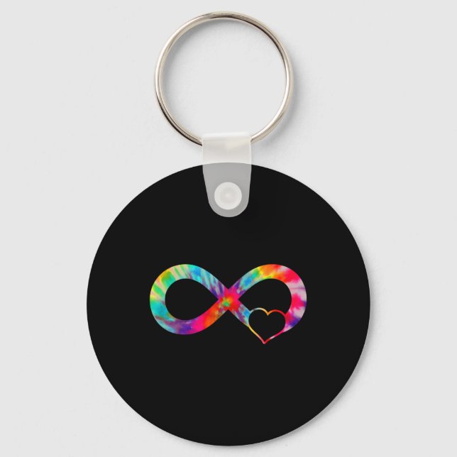 Porte-clés Neurodiversité Coeur Infinité Signe Autisme Lauréa (Recto)