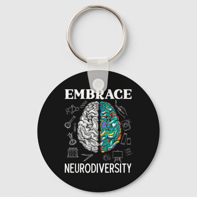 Porte-clés Neurodiversité et sensibilisation Santé mentale (Recto)