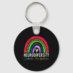 Porte-clés Neurodiversité Spectre de l'autisme Asd Adhd Rainb