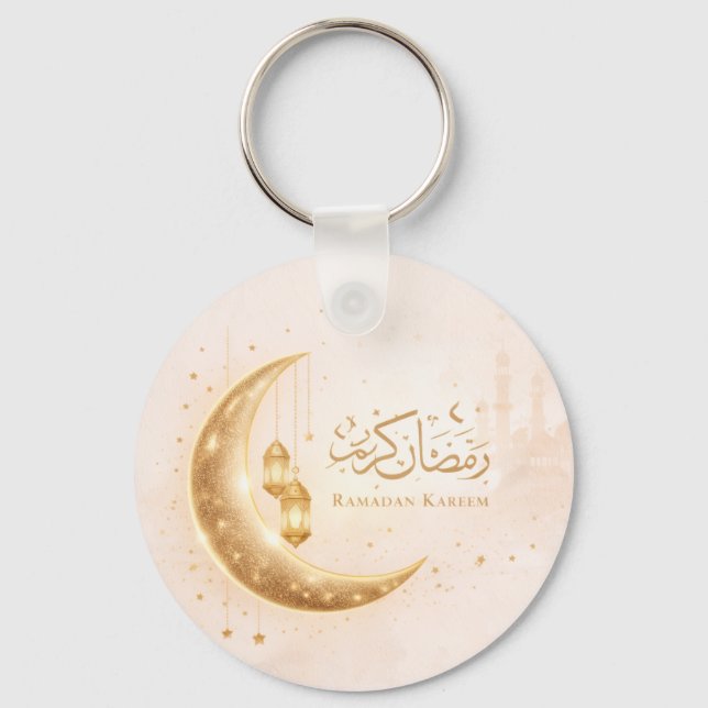 Porte-clés Neutral Gold Ramadan Kareem Keychain l– Islamic (Recto)