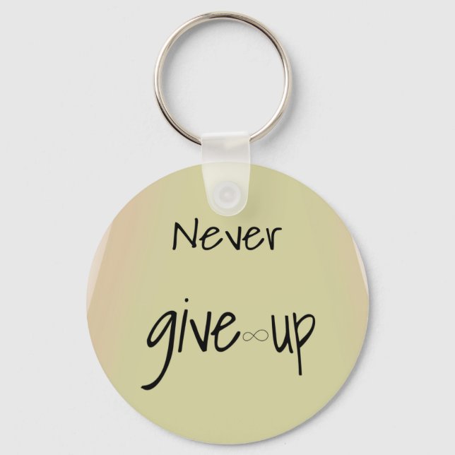 Porte-clés Never give up  (Recto)