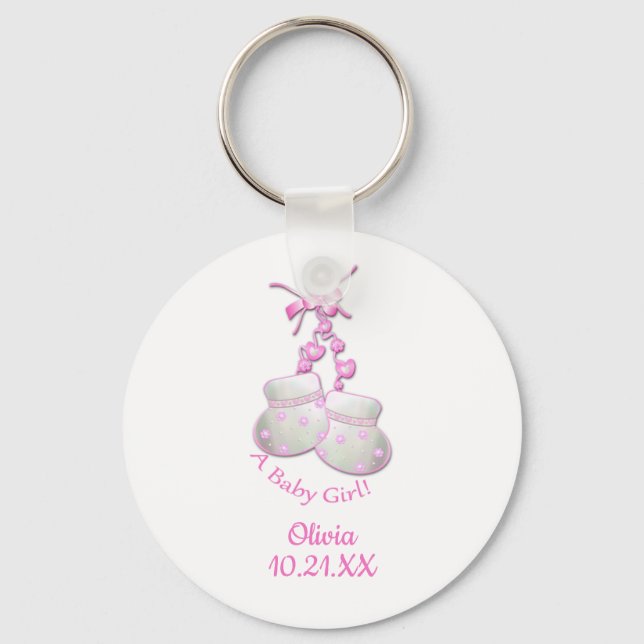 Porte-clés New Baby Girl Keychain (Recto)