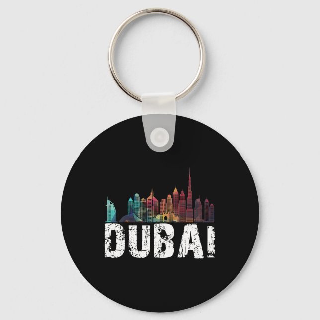 Porte-clés New Dubai Love Skyline Uni For Holidays In Dubai  (Recto)