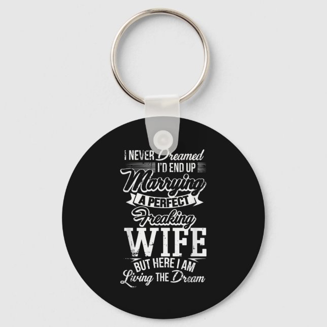 Porte-clés New Husband Wedding Anniversary Couple Hubby Gift  (Recto)