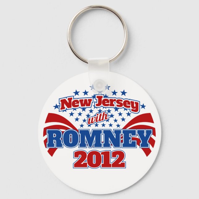 Porte-clés New Jersey avec Romney 2012 (Recto)