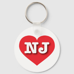 Porte-clés New Jersey Red Heart - J'aime NJ