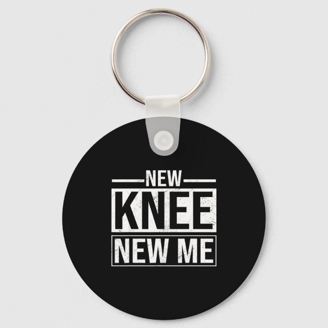 Porte-clés New Knee New Me Funny Knee Replacement Surgery Rec (Recto)