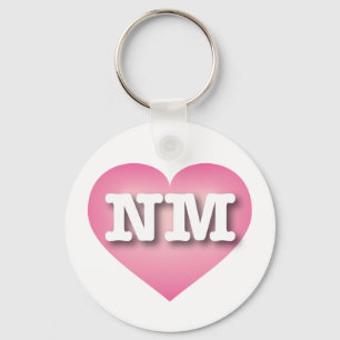 Porte-clés New Mexico Pink Fade Heart - I love NM