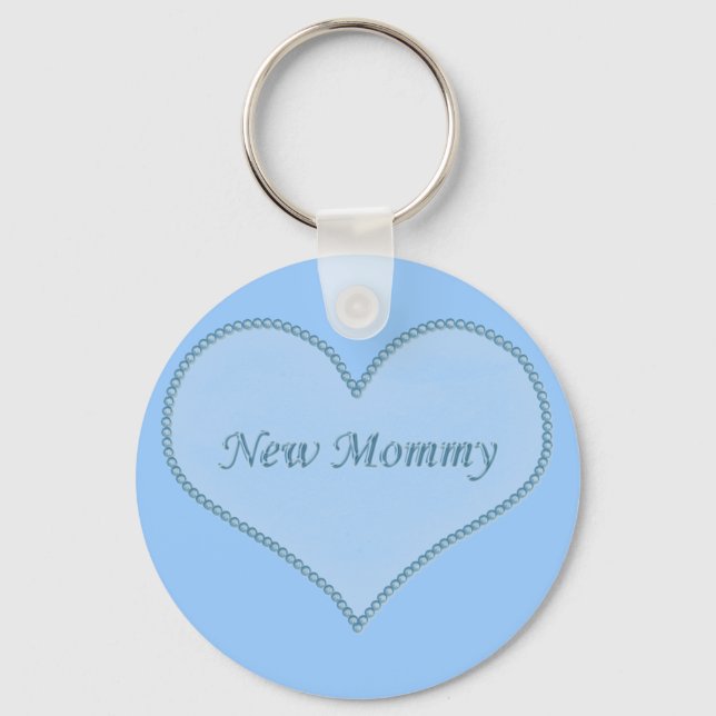 Porte-clés New Mommy Keychain, Blue (Recto)