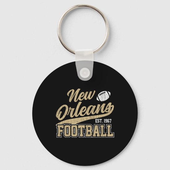 Porte-clés New Orleans Distressed Football Team Fan Srts  (Recto)