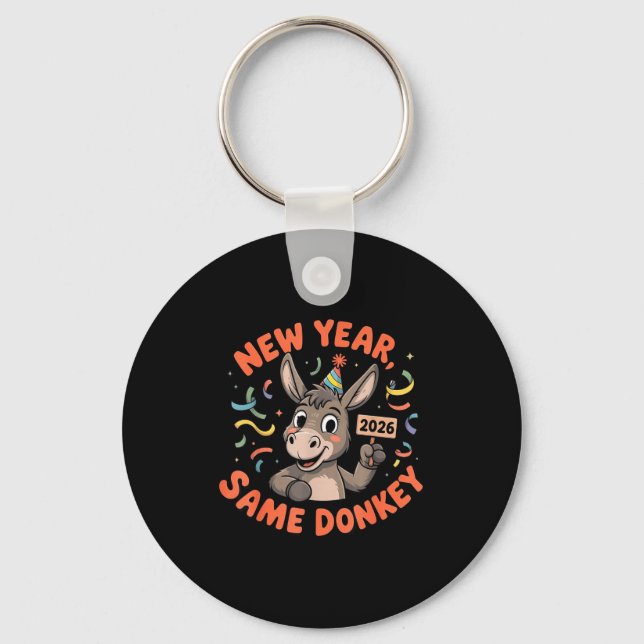 Porte-clés New Year Same 2026 Funny Farm Animal Family Matchi (Recto)