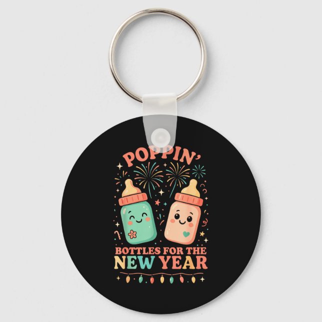 Porte-clés New Years Shirt, Nurse Png Bottles For The New Yea (Recto)