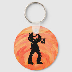 Porte-clés New York Boogie Nights Saxophone Orange
