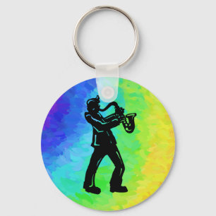 Porte-clés New York Boogie Nuits Saxophone Rainbow