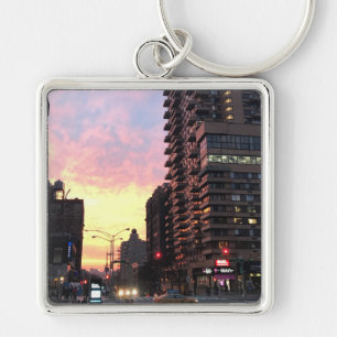 Porte-clés New York City Sunset Upper West Side Building NYC