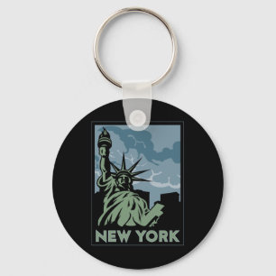 Porte-clés new york états-unis usa vintage retro travel