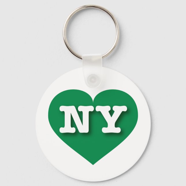 Porte-clés New York Green Heart - J'aime NY (Recto)