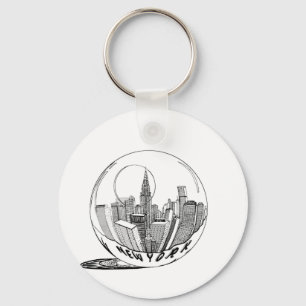 Porte-clés New York in a glass ball