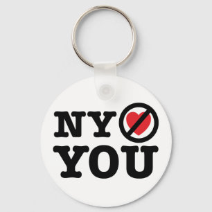 Porte-clés New York ne vous aime pas parodie ny d'amour d'I