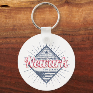 Porte-clés Newark City New Jersey États-Unis Vintage USA