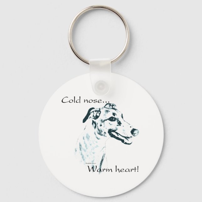 Porte-clés Nez Froid Gris, Coeur Chaud (Recto)