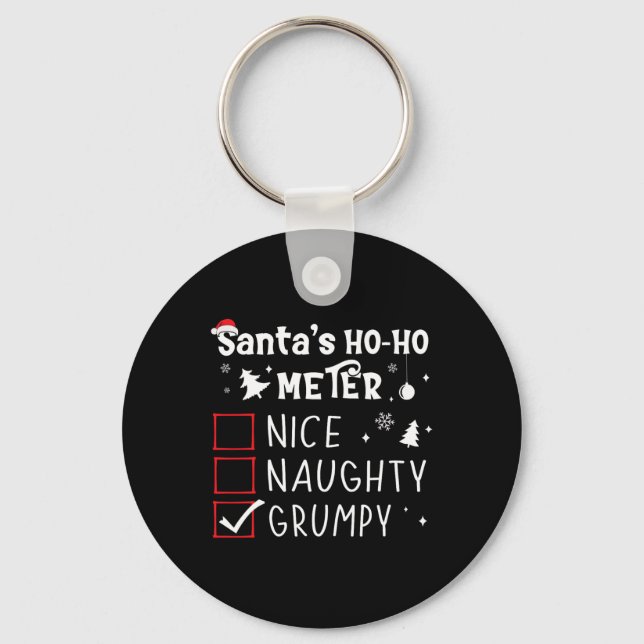 Porte-clés Nice Naughty Grumpy Christmas List Grumpy Père Noë (Recto)