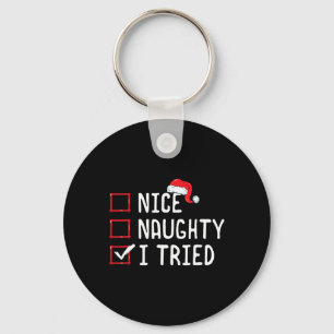 Porte-clés Nice Naughty I Essaie Noël Liste