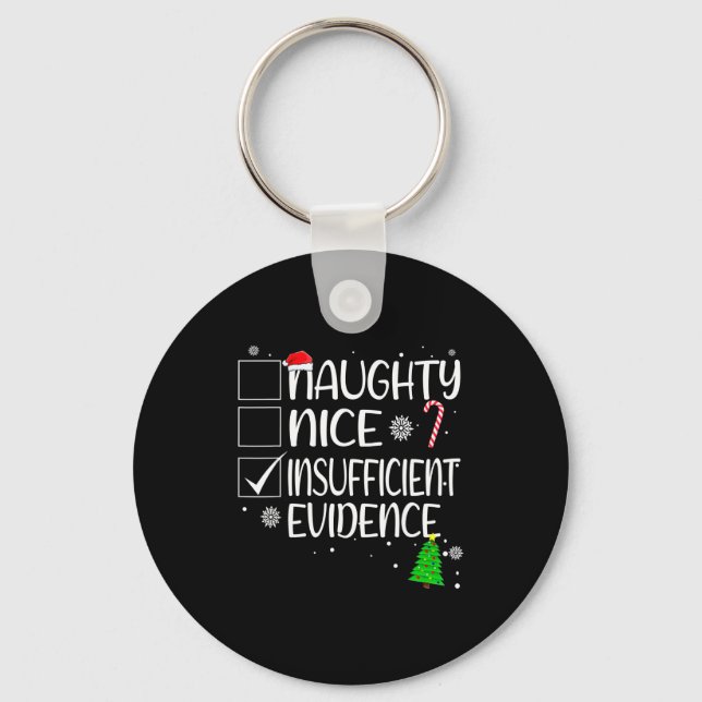 Porte-clés Nice Naughty Insufficient Evidence Christmas Famil (Recto)