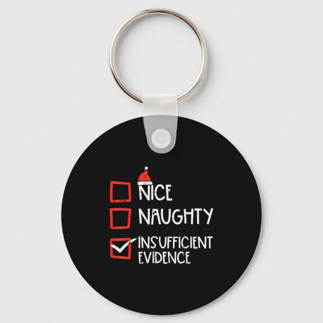 Porte-clés Nice Naughty Insufficient Evidence Christmas Fun X (Recto)