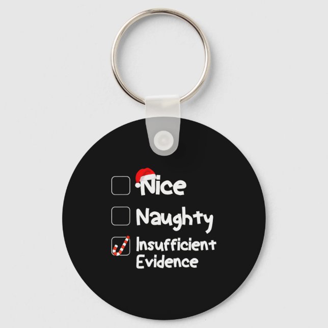 Porte-clés Nice Naughty Insufficient Evidence Christmas Santa (Recto)
