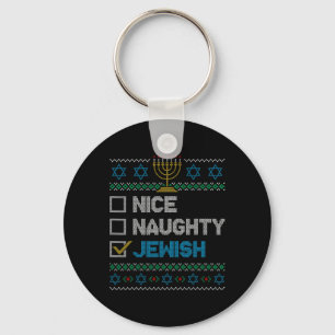 Porte-clés Nice Naughty Juif Laid Noël Sweater Funny H
