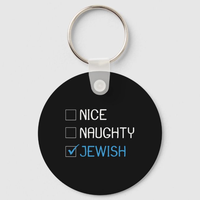 Porte-clés Nice Naughty Juive Jokes Hanoukka Hannukah Gi (Recto)