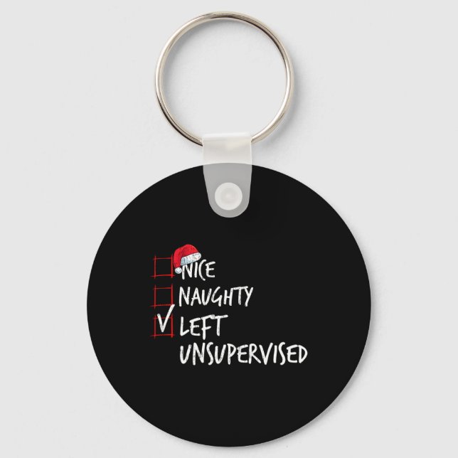 Porte-clés Nice Naughty Left Unsupervised Christmas List Sant (Recto)