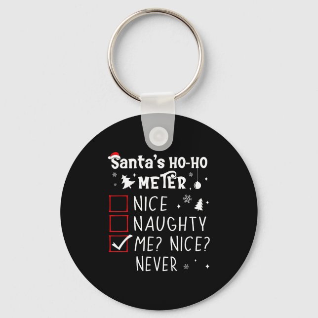 Porte-clés Nice Naughty Me_ Nice_ Never_ Christmas List Santa (Recto)