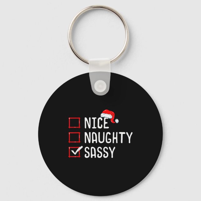 Porte-clés Nice Naughty Sy Christmas List  (Recto)