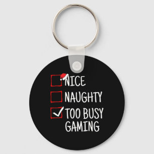 Porte-clés Nice Naughty Too Busy Jeu Drôle Noël
