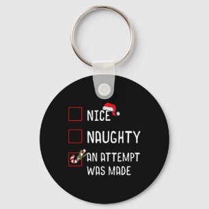 Porte-clés Nice Naughty Une Tentative A Été Fait Liste De Noë