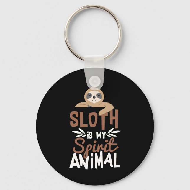 Porte-clés Nice Sloth Is My Spirit Animal Print (Recto)