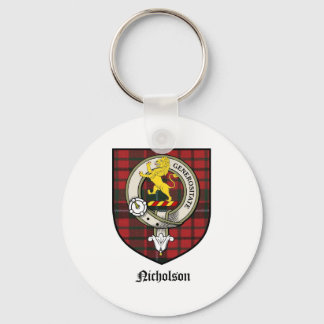 Porte-clés Nicholson Clan Crest Badge Tartan