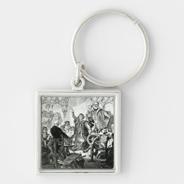 Porte-clés Nicolas Copernic expliquant sa théorie (Devant)