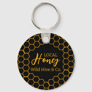 Porte-clés Nid d'abeille – Fond noir ou blanc