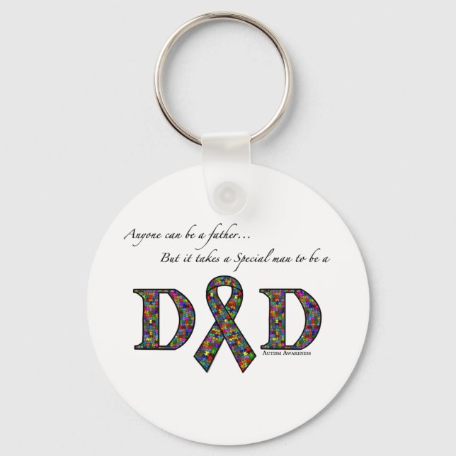 Porte-clés N'importe qui peut être un père...autisme (Recto)