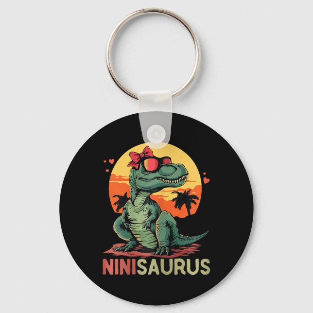 Porte-clés Ninisaurus Dino Dinosaure Nini-saurus T-rex Mère (Recto)