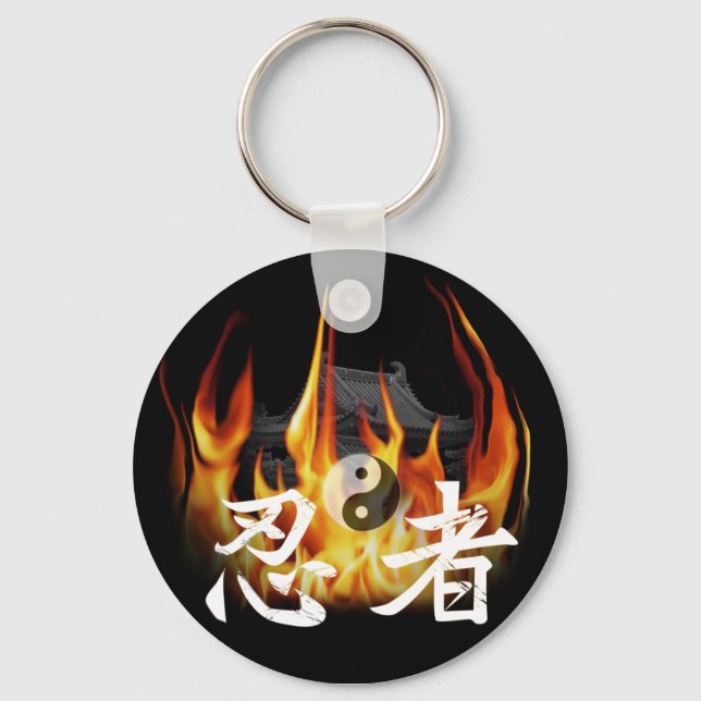 Porte-clés Ninja en feu (Recto)