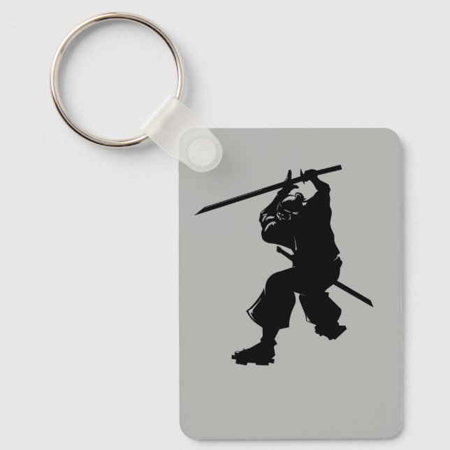 Porte-clés ninja lune de sang (personnaliser) (Recto)