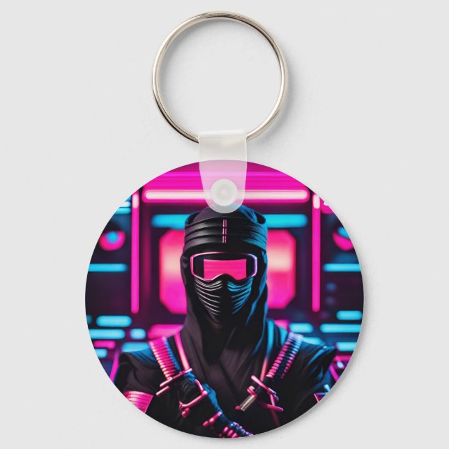 Porte-clés ninja néon (Recto)