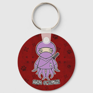 Porte-clés Ninja Octopus! In Red Keychain