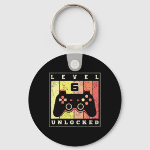 Porte-clés Niveau 6 Débloqué Drôle Gamer 6ème Anniversaire Re