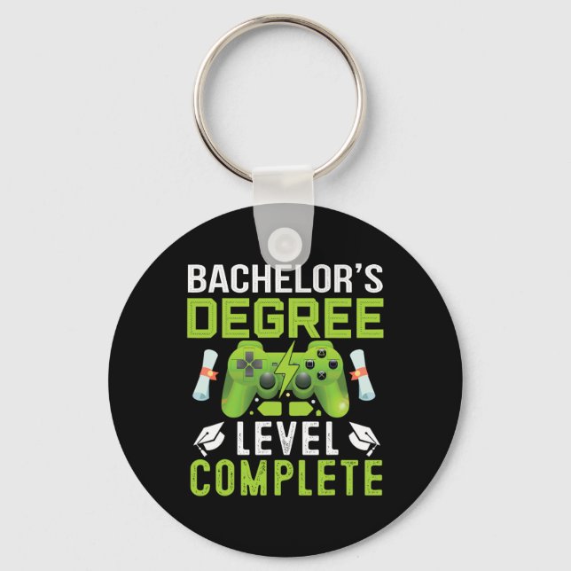 Porte-clés Niveau de diplôme de Chelor achevé Collège de game (Recto)
