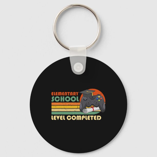 Porte-clés Niveau École Primaire Complété - Diplômé de Jeu Vi (Recto)